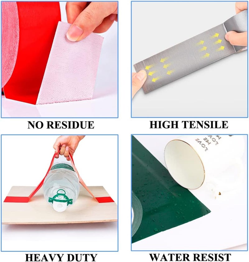 LLPT Duct Tape Premium Grade 2.36 Inches x 108 Feet x 11 Mil Easy Tear Residue Free Strong Adhesive Color Sky Blue (DT246) - Image 3